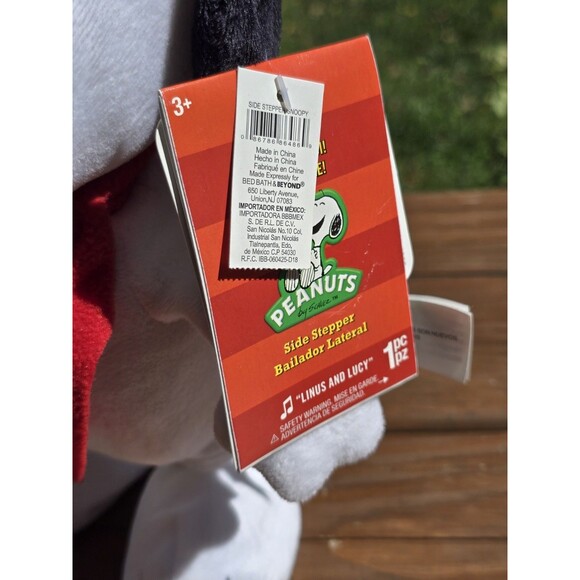 Snoopy Gemmy  Christmas Santa Hat  12" Side Stepper Music Peanuts Theme Tested - Picture 4 of 9